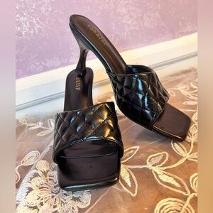 Elegant Black Quilted Heels